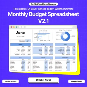 Monthly Budget Spreadsheet